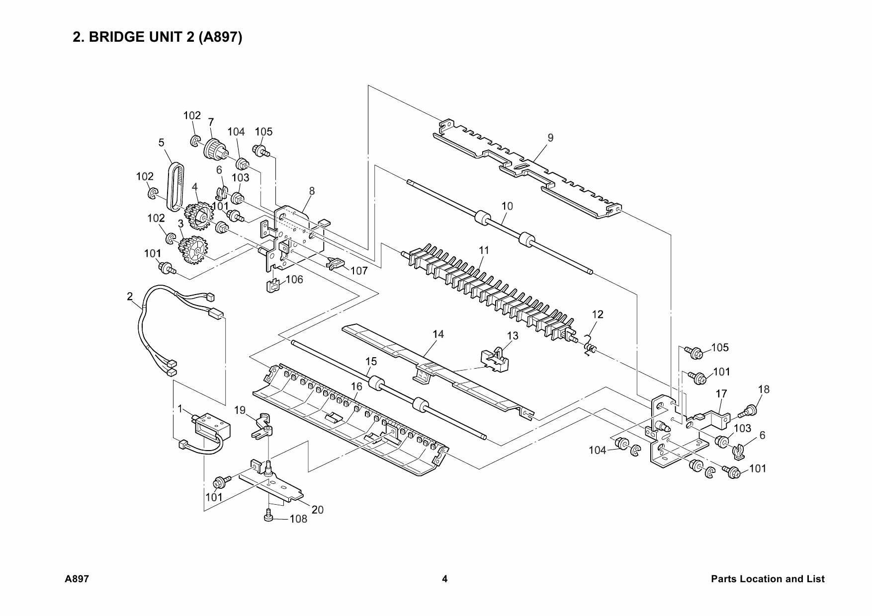 RICOH Options A897 BRIDGE-UNIT-TYPE-270 Parts Catalog PDF download-3